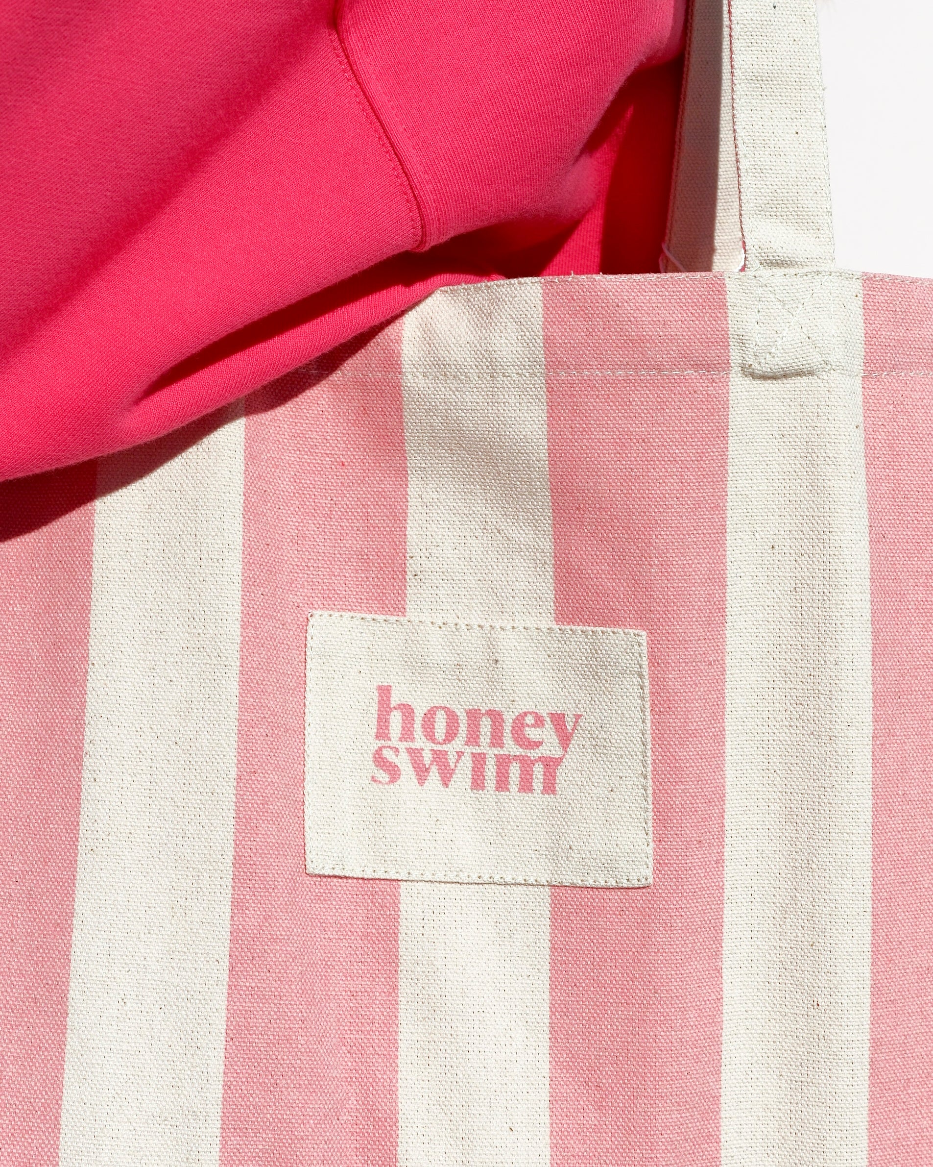 Honey Stripe Tote Bag | Pink - Image 3